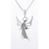 Jewelry Trends Sterling Silver Winged Angel Pendant with 18 Inch