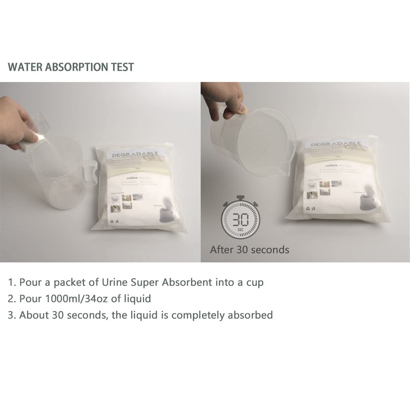 smillsu Urine Super Absorbent, Solidifier - 50 Pack - Pee