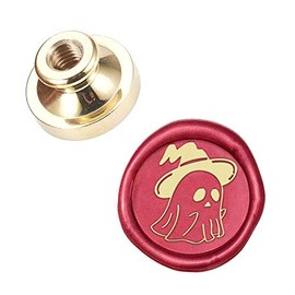CRASPIRE Wax Seal Stamp Head Ghost Removable Sealing Brass Stamp Head for Creative Gift Envelopes Invitations Cards Decoration
