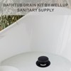 Black Bathtub Drain Tip Toe Tub Conversion Kit Assembly,Wellup Tub