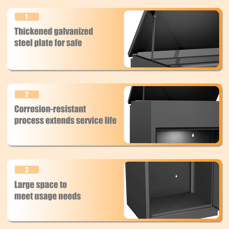 33.5Inch/85CM Express Package Delivery Boxes for Outside, Home Large Space