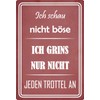 Tin Sign 20 x 30 cm with German Text "Ich