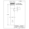 Westbrass Slip-Joint Wye with 7/8 in. Branch Unfinished Brass 1-1/2