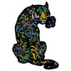 Flower Tiger Embroidered Badge Iron-on or Sew on Patch