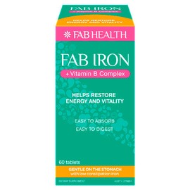 Fab Iron + Vitamin B Complex 60 Tablets