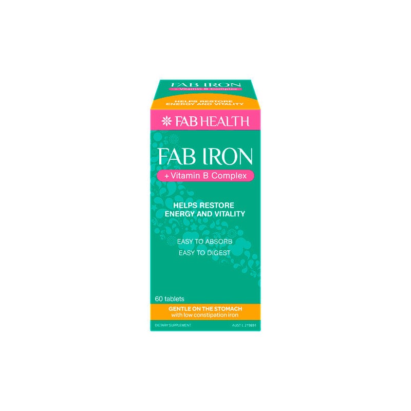 Fab Iron + Vitamin B Complex 60 Tablets