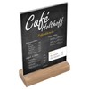 HMF 46944 Acrylic Table Stand with Wooden Base, Pack of