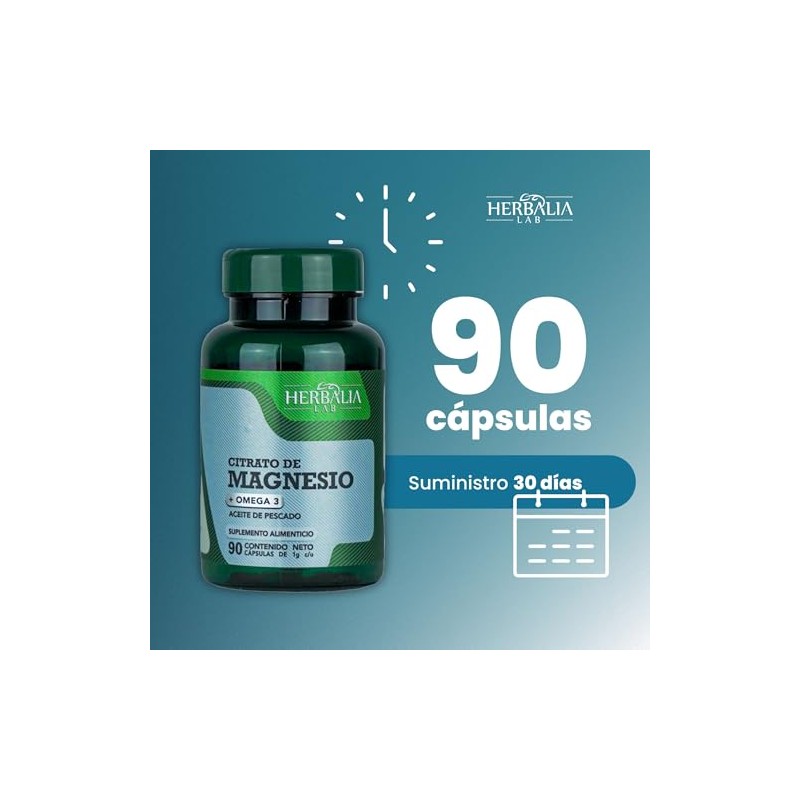 Citrato de Magnesio con Omega 3 - Magnesio Ultra Absorbente