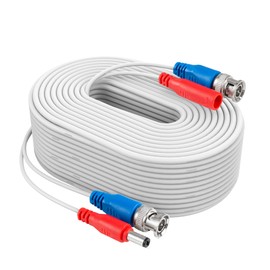 ANNKE 100FT BNC Cable for Analog Security Camera, 30m Extension Wires for CCTV Camera System, White