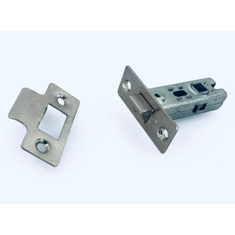 Interior Door Tubular Latch Set, 65mm, 4-Pack with Strike Plates