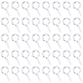 Shapenty Mini Metal Screw Eye Pin Hook Small Hoop Peg for Resin Keychain Crafts Christmas Ornaments Earring Necklace Bead Charm Jewelry Making Projects Cork Bottles,150PCS (13x6mm, Bright Silver)