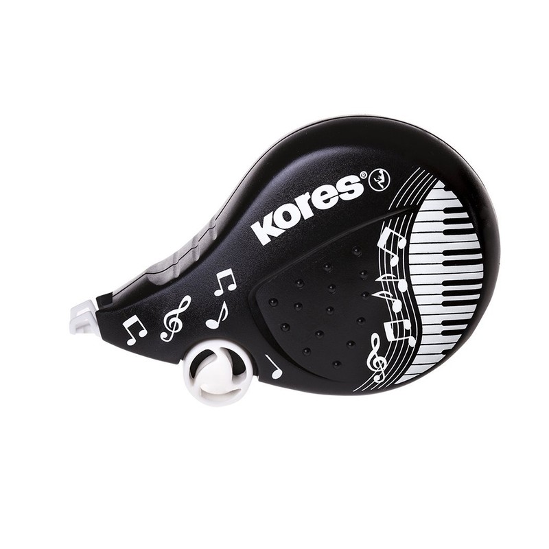 Kores KR84901 Korrekturroller, 8 m x 4.2 mm, schwarz/weiß