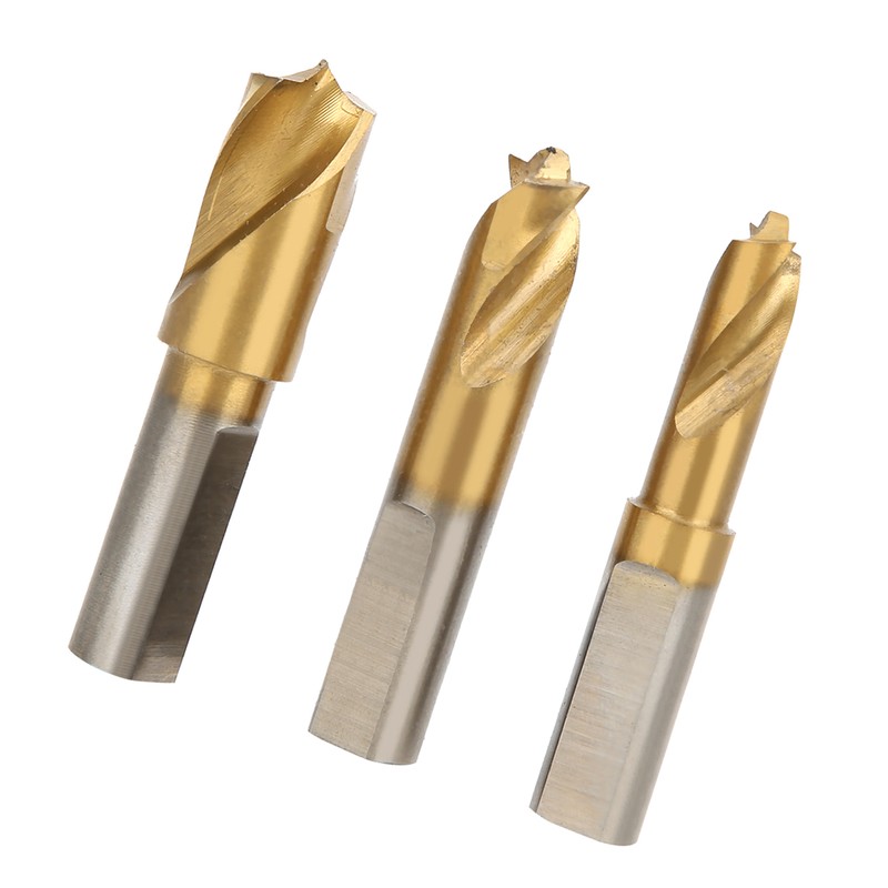 3Pcs HSS CO Cobalt Spot Weld Drill Bit Set Kit