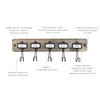 Spectrum Vintage Living 5 Hook Coat Rack Wall Mount with