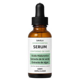 Serum Contorno de Ojos, Ácido Hialuronico, Extracto de Algas y Té Verde; Fucus, Wakame y Chitosan 30ml