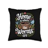 Worm Compost Bin for Plant Lovers and Gardeners Throw Pillow