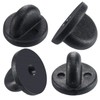 eBoot PVC Rubber Pin Backs, Black (100)