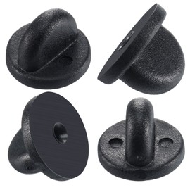 eBoot PVC Rubber Pin Backs, Black (100)