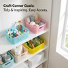 Colorful Small Plastic Storage Woven Baskets, 6 Pack Versatile Shelf