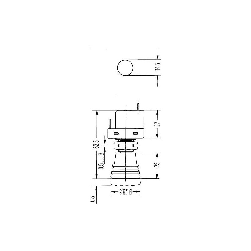 HELLA 6ED 004 778-021 Switch - S06 - Pull switch
