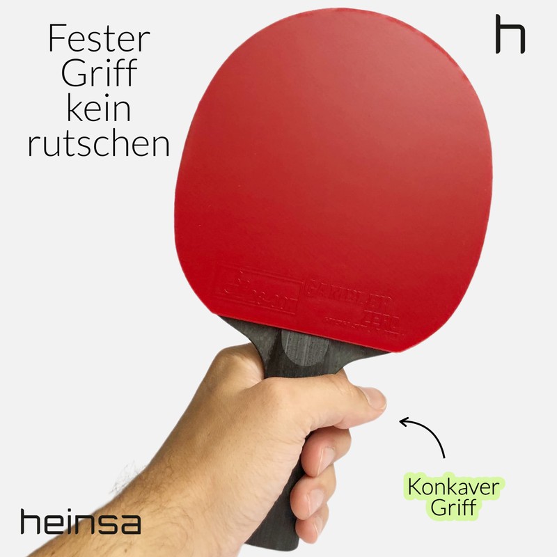 heinsa Black Edition Carbon Table Tennis Bat Professional - ITTF