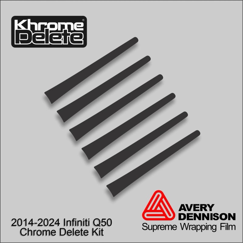 Avery Supreme Wrap Chrome Delete fitting Infiniti Q50 Sedan Door