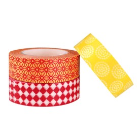 AllyDrew Warm Tones Japanese Washi Masking Tape (Set of 3), 10M L x 15mm W