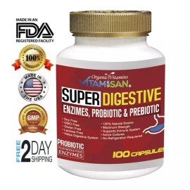 Digestive Enzymes Prebiotic & Probiotics Gas, Constipation & Bloating Relief 100