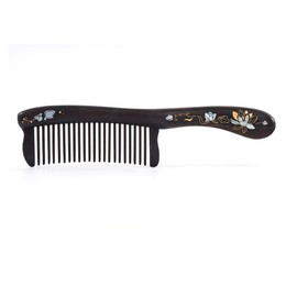 TAN MUJIANG Wooden Comb Hair Care Premium Set Comb Anti-Static Tooth Lotus Words Case