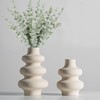 Steviieden Ceramic Vases Set 2, Modern Home Decor,Off White Round