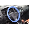 14.25"-15" Steering Wheel Wrap Cover PVC Leather Stitch on with