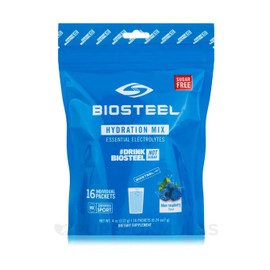 BIOSTEEL HIDRATION MIX ELECTROLITOS ESENCIALES 16 PAQUETES DE 7 GRS SABOR BLUE RASPBERRY