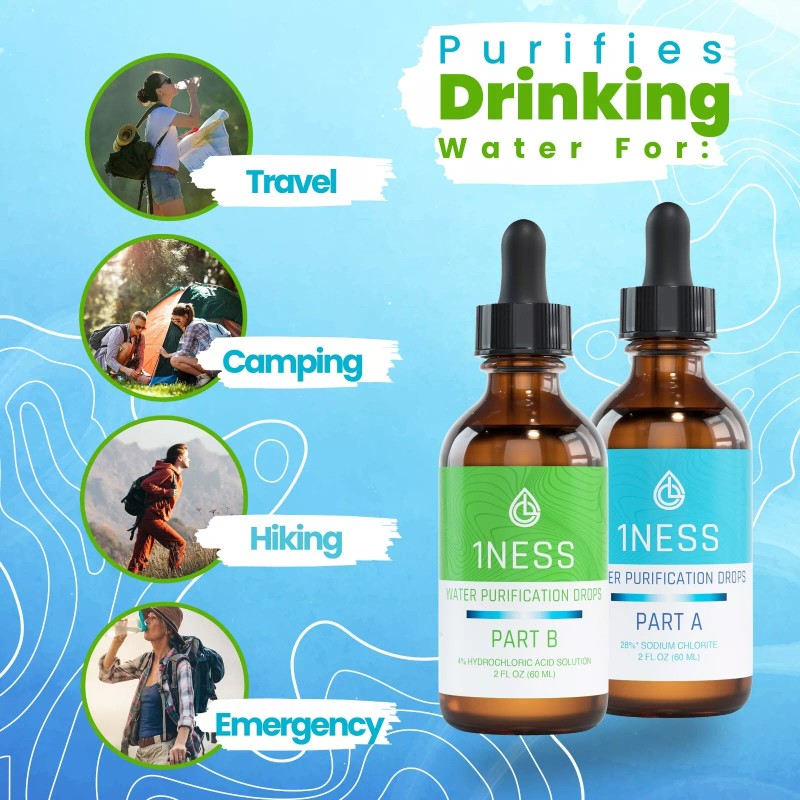 1ness 2pk 1ness Water Treatment Drops - Glass Bottles -