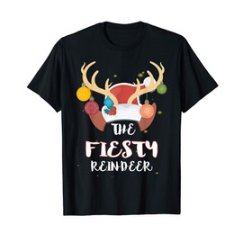 The Feisty Reindeer Group Matching Family Costume Christmas T-Shirt