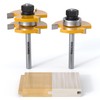 REKCKRUL 2 PCS Professional Tongue and Groove Router Bit Set,
