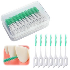 Ndzefan160PCS Portable Soft Silica Gel Toothpick Dental Floss Picks Soft Original Suitable for Oral Care of Adults and Children Soft,Toothpick Brushes Teeth Cleaning Tool (Green) | ndzefan