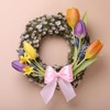 sourcing map 50Pcs Mini Gingham Ribbon Bow 1" Checkered Fabric