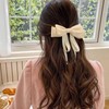 Sttiafay Hair Ribbons for Women Satin Bow Barrettes Large White