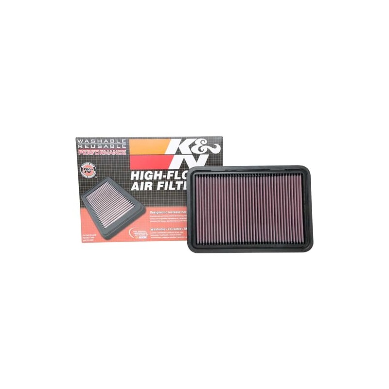 K&N Filtro de Aire de Motor Reutilizable y Lavable, para