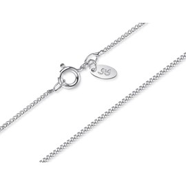 925 Silver Curb Chain, Silver Chain 1.4 mm width length 38 – 90 cm, Silver