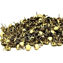 C.S. Osborne 1000 Pcs 7/16" Brass Plated Nails #6925-BP Gold Decorative Tacks (1/2)
