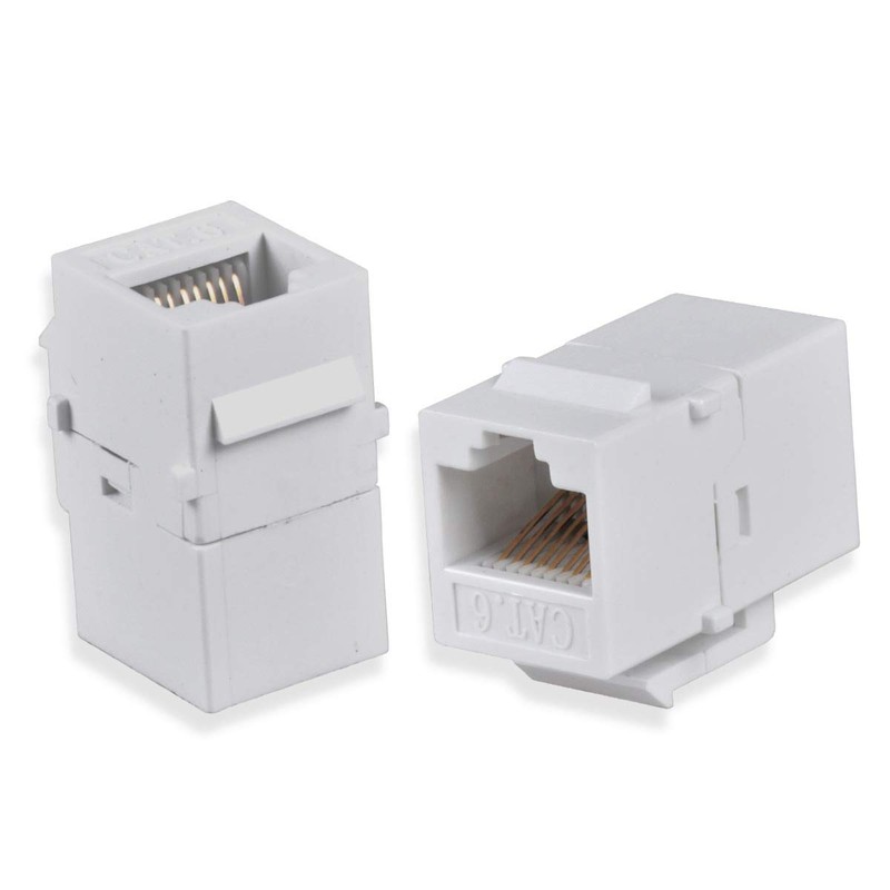 Conwork Ethernet & Coax Wall Plate - Cat6 Coax Keystone