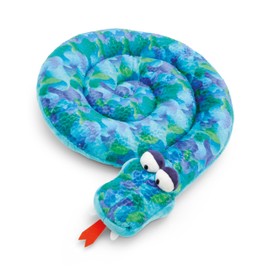 NICI Snake Cushion Round 30 cm - Green - Fluffy Cuddly Toy Cushion for Boys, Girls, Babies and NICI Cuddly Toy Lovers, Cuddly Cushion for Home, Nursery or on the Go - 61729