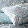 Sleepdown Paisley Teal Duvet Cover & Pillowcase Set Bedding Digital