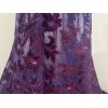 wowfabric4less123 PURPLE Sequins Embroidery Velvet Lace Fabric 50” Wide Sold