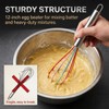 Silicone Whisk,Stainless Steel Wired Wisk Set 8" 10" 12",Heat Resistant