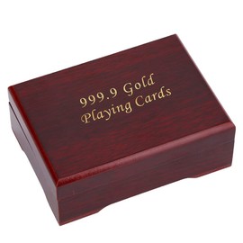 VIFER Poker Cards Luxury Waterproof Playing Cards Poker Cards Fake Gold Foil Playing Cards Plastic Poker Playing Cards with Box (Check)