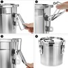 QWORK Food Storage Canisters, 6L/1.6Gal 304 Stainless Steel Flour Rice