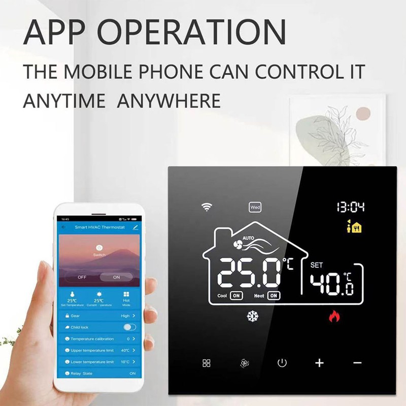 WiFi Indoor Central Air Conditioning Thermostat Floor Heating All in