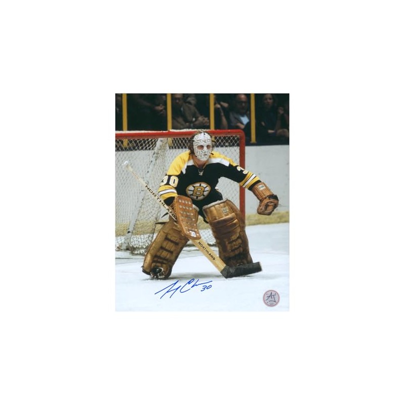 Gerry Cheevers Signed Boston Hockey Goalie 8x10 Photo